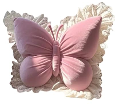 AXXHNDSOP Butterfly cushion pillow living room bedroom sofa throw pillow home cushion (pink,48×44cm)