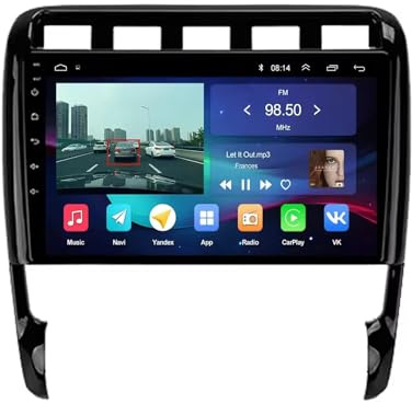 Gps Navigator Radio Sat Nav for Porsche Cayenne I 1 9PA 2002-2010 Bluetooth Wifi 4G Dab+ Tpms Mirror Link, Bluetooth Handsfree/Phone Mirroring, Hd, 4 Core 4G+64G
