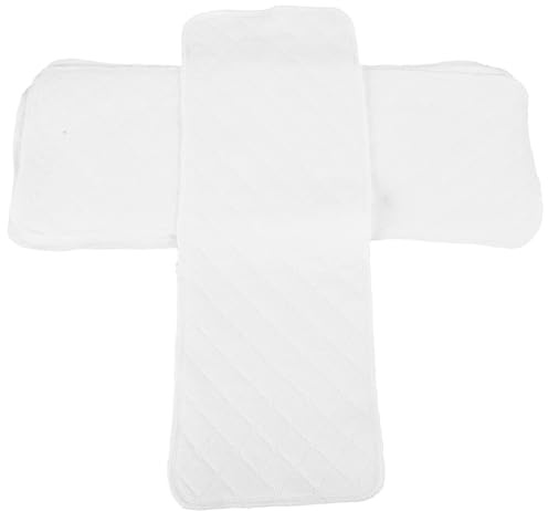 BESTOMZ Paños para Eructar para Bebés 5 Piezas Reutilizables de Algodón Blanco con 3 Niveles Absorbentes para Recién Nacidos y Bebés