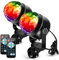 Disco Lights Disco Ball, Litake 2 Pack Party Lights Remote Control DJ Stage Lights 3W 3 Colours 7 Mode Sound Activated Strobe Light for Xmas Party Pub Wedding Club Show