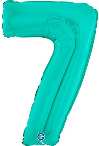 Grabo Riesen Zahlen Folienballon 66 cm (26) Türkis – Perfekte Deko für Geburtstage, Jubiläen & Feiern – Happy Birthday Party-Highlight - für Helium und Luft! Wiederverwendbar!