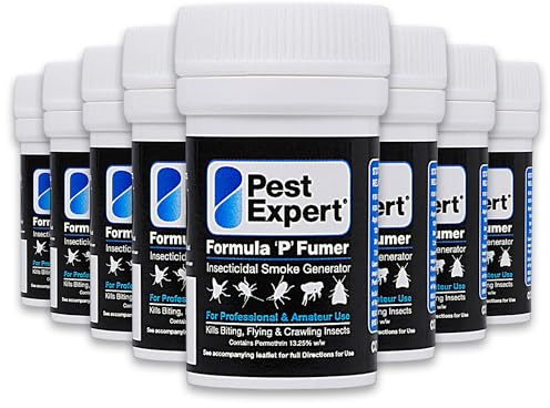 Pest Expert Carpet Moth Killer Smoke Bombs Strong Treatment 8 x 3.5g - Formula 'P' Maximum Strength Moth Bomb, Fast-Acting for Effective Control, Professional Strength for Approved Amateur Use