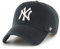 '47 MLB New York Yankees Clean Up Unisex-Baseballkappe, Verstellbar, Hochwertiges Design und Verarbeitung, White Logo, Black
