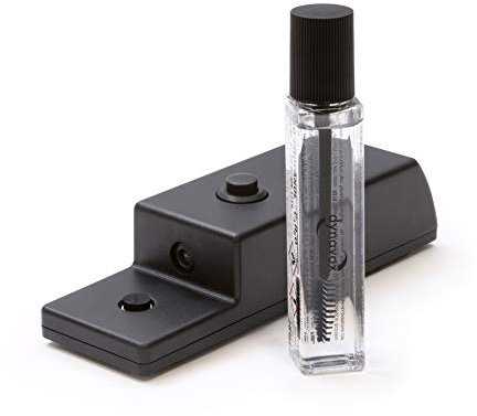 Dynavox HFC-50, Elektrischer Nadel-Reiniger für Schallplattenspieler, inkl. Reinigungsflüssigkeit, Batterie-Betrieb, schwarz