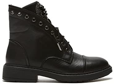 BATA Botas militares para mujer con tachuelas
