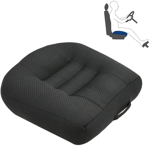 sigaer Adult Car Seat Booster Cushion for Height Car Memory Foam Heightening Front Seat Cushion for Short People Driving for Office, Home, Angle Lift Seat Cushions,Black,40 * 40 * 12cm