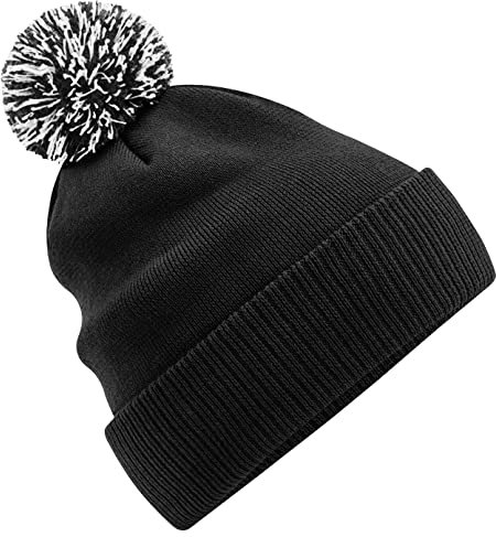 Beechfield B450R Recycled Snowstar Beanie - Black/White