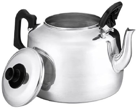 Catering Teapot Aluminium Catering Tea Pot | Lightweight, Durable | Efficient for Perfect Brews | Use for Camping Parties Hotel | Quick & Efficient Brew Delivery Silver (8 Pint (4.5 LTR))