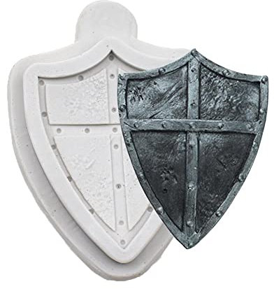 RELAND SUN Bouclier dinosaure avec horloge et épée pour décoration de gâteaux, chocolats et bonbons en sucre