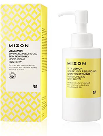 [MIZON] Vita Lemon Exfoliating Gel (145g) Korean Skin Care - Exfoliating Gel - Lemon Peel Oil and Mineral Water - Firms and Moisturises - Pore Care - Removes Dead Cells