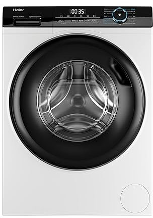 Haier I Pro Series 3 HW80-B14939 Freestanding Washing Machine, 8kg Load, 1400RPM, White [Energy Class A]