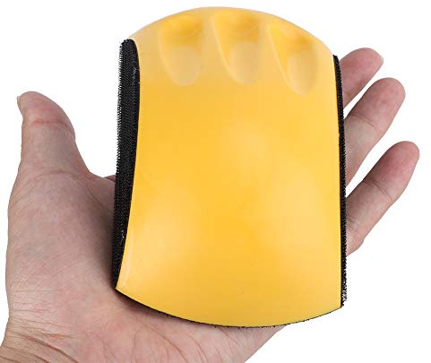 Sanding Block, 5 Inch 125 Mm/6 Inch 150 Mm Hook and Loop Hand Sanding Pad, PU Foam Polishing Sanding Disc, Ideal For Wood Furniture Restoration Home Arts and Crafts (6 inches 150mm)