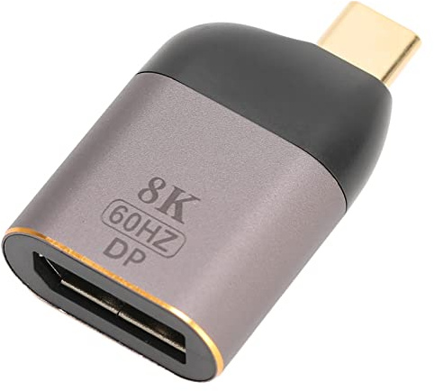 VBESTLIFE Adaptador USB C a DisplayPort 8K 60Hz Conector Portátil Tipo C Macho a DP Hembra, Compatible con 8K 60Hz, 4K 144Hz y 2K 165Hz