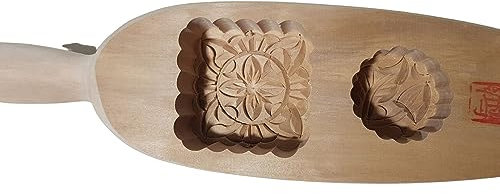 Niclaw Gourmet Moule carré traditionnel en bois pour gâteau de lune de Shanghai, gâteau de lune ou tout autre festival de la mi-automne de style moderne
