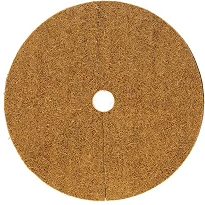 fanelod Tapis de paillage en fibre de coco, anneaux de paillage en fibre de coco, doublure en fibre de coco pour en pot d'intérieur et d'extérieur