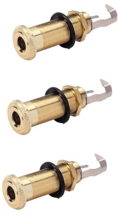 ibasenice 3stücke Gewindezylinder Gitarre Endpin Jack Buchse Einsetzbar Für Akustik Gitarre Einfache Installation Ohne Schrauben Strapazierfähiges Design Für Gitarrengurte