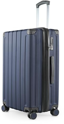 Hauptstadtkoffer Q-Damm - Handgepäck 54x37x21, TSA, 4 Rollen, Reisekoffer, Hartschalenkoffer, Rollkoffer, Handgepäckkoffer, Bordgepäck Koffer, Dunkelblau | ABS-Hartschale · TSA-Zahlenschloss · Erweiterbar · 4 Rollen · Austauschbare Ersatzteile · Kabinengepäck · Wochenendtrip