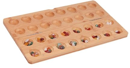 Amagogo Mancala-Brettspiel, Antikes Strategiespiel, 65 farbige | Reisen, Kinder und Erwachsene, Partygeschenke für 2 Spieler ab 8 Jahren