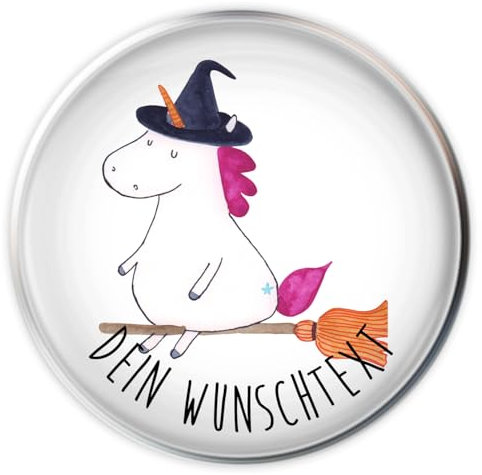 Mr. & Mrs. Panda Abflussstopfen mit Namen Einhorn Hexe - Personalisierte Geschenke, Personalisierter Abflussstöpsel, Leben, Unicorn, Frau, personalisiert, Waschbeckenstöpsel selbst gestalten, Stöpsel