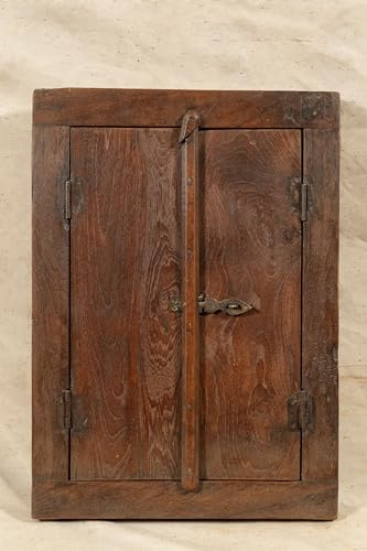 Biscottini Puerta interior ventana 44,5 x 5,5 x 61,5 cm – Puerta de madera – Puertas de interior y exterior – Decoración casa