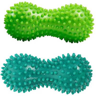 2 Stück Fußmassagebälle Erdnussform Pvc für Fußsohlenmassage | Massageball Weich, Massageball Fuß, Fußmassage, Massagegerät für Füße und Waden, Massageroller Füße