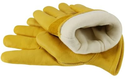 WJLYDM Skihandschuh Winter-Arbeitshandschuhe, Leder, Thermo-Motorradhandschuh, kaltes Wetter, Baumwollfutter, Gefrierschrank(Winter Cotton Lining,S)