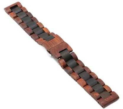 THBGTCNQ Uhrenarmband aus Holz, 20 mm, 22 mm, Stahl-Uhrenarmband, Schnellverschluss, Ersatzarmband for Smartwatch, traditionelle Uhr, Unisex-Uhrenzubehör