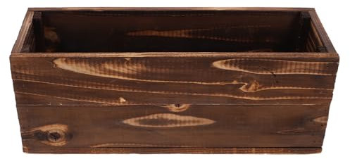 GANAZONO Holz Pflanzkasten Für Balkon Rustikale Fensterbox Für Sukkulenten Und Blumen Wetterfester Rechteckiger Blumenkübel Für Garten Und Hochzeit Langlebiges Material Mit