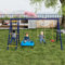 Merax Kit de balançoire d'extérieur, 3 balançoires, cadre d'escalade, panier de basket, aire de jeux pour enfants, balançoire de jardin avec balançoire à assiette, balançoire à sangle et balançoire en