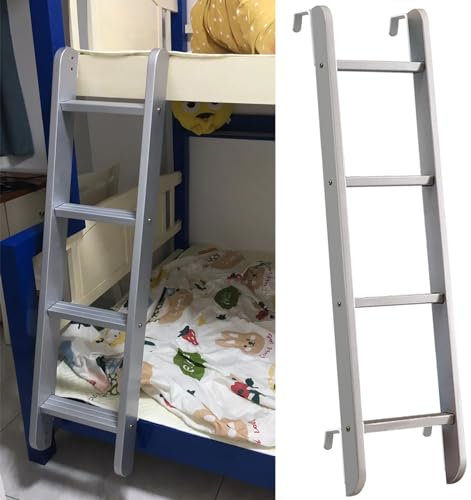 Loft Bunk Bed Ladder for Home ed Wooden 4/5 Step RV with Hooks Replacement Slanted Adjustable Twin Climb s for Dorm Apartments