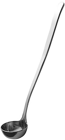 LIFKOME Cuillère à Miel à Long Manche en Acier Inoxydable Cuillère à Sauce Profonde Ustensile Cuisine Multifonctionnel Événements la Cuisine Maison Lot de 1
