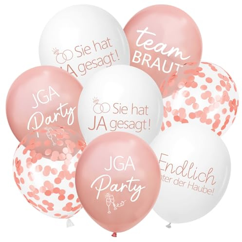 Deko JGA Frauen 30 Stück Luftballons JGA Rosegold Jungesellinenabschied Braut Deko Latex Ballons Team Braut Luftballons Junggesellinnenabschied Frauen Deko Bride to Be Party Hochzeit Accessories