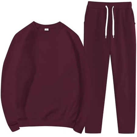 HOOUDO Tracksuit Womens Full Set Long Sleeve Sweatshirts Sweatpants Loungewear Sets with Pockets Sweatshirt Pants Joggings Suits Sportwear Yoga Gym Workout Outfits Activewear