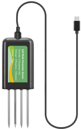 TAIZhiChen Testeur de sol 8 en 1, analyseur NPK, jauge, engrais, humidité, pH, pour pelouse, jardinage, intérieur, extérieur, arrière-cour