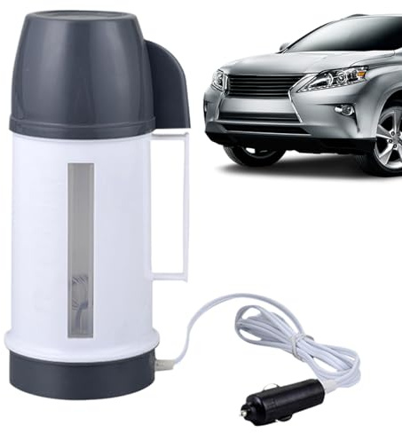 Bollitore elettrico per tè - Vaso portatile da 12 V 24 V, scaldacqua calda, campeggio da viaggio | Viaggio su strada auto per pendolari quotidiani riscaldamento esterno per tè caffè istantaneo zuppa