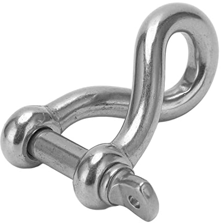 Grillete giratorio de 10mm, grillete de anclaje con pasador de tornillo de acero inoxidable para yates marinos M10