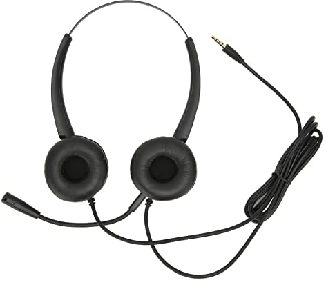 NOENNULL Auriculares con Cancelación de Ruido con Cable y Micrófono Giratorio para Oficina de Negocios, Auriculares con Control de Cable USB para Teléfonos Móviles y Computadoras