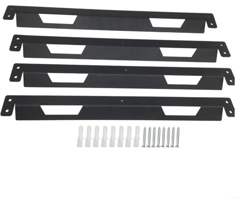 Puupaa Metal Mounting Brackets for Toughbuilt for StackTech, Heavy Duty Iron Wall Mount Kit for Tool Boxes, Workbenches and Trailers(4PCS)
