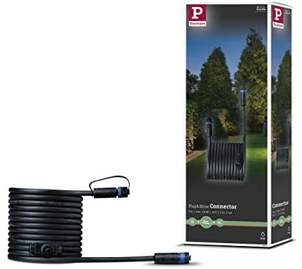 Paulmann 93927 Sistema di Illuminazione Plug & Shine Cavo di Giunzione 500 cm, Nero 24 V