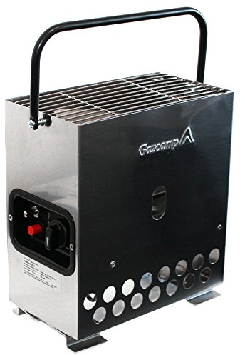 Heatbox 2000 in Edelstahl Gasheizung Heizung incl. Schlauch mit Schnellkupplung