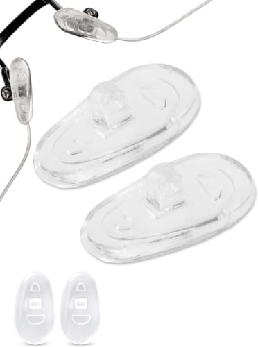 SPORTS WORLD VISION Brillen-Nasenpads | Hochwertige weiche A-förmige Nasenpads aus Silikon für Brillen | 15mm Brillenpads zum Einschrauben im 2er-Pack
