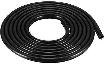 sourcing map Fensterdichtungen Kunststofffenster T-Nut Dichtungsgummi Fenster Dichtungsband Dichtungsstreifen Dichtungsring 7mm Wasserdicht Dichtung für Haustür, 5mm Nut 5 Meter Lang, Schwarz