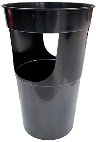 Acan Tradineur - Paraguero de plastico 50 x 28 cm,Soporte paraguas de plástico, Paraguero redondo,Ideal tanto para hogar como para zona de publico. (Negro)