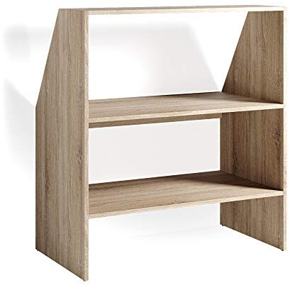Vicco Dachschräge Regal, Sonoma, 90 x 100 cm | zur Aufbewahrung von Kisten und Büchern unter Dachschrägen