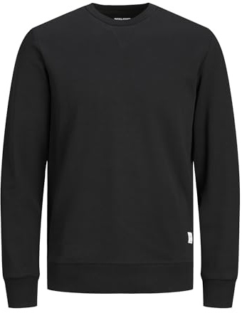 JACK & JONES Herren Jjebasic Crew Neck Noos Ps Sweatshirt, Schwarz, XXL Große Größen EU