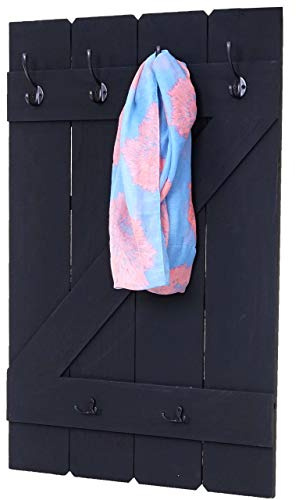 Mendler Wandgarderobe HWC-D13AM 6 Haken 91x60cm - dunkelgrau shabby | Garderobe, Garderobenpaneel