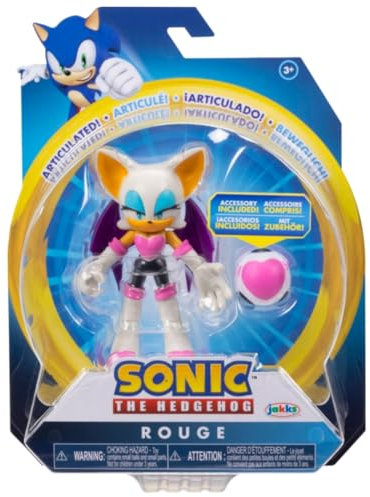 Sonic The Hedgehog Figura da 10 cm - Rouge con bomba a cuore