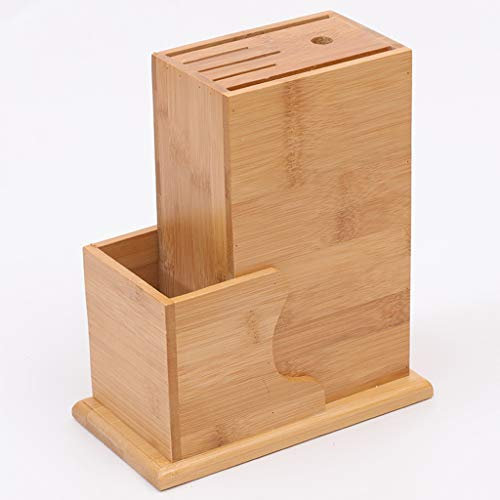 Ceppo portacoltelli Universale in bambù Senza Coltello Portacoltelli da Cucina Antiscivolo Scaffale Portaoggetti Portacoltelli in bambù Taglio per Set di coltelli da Chef