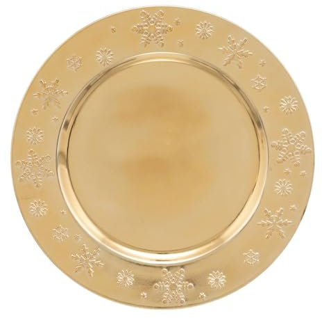 Feeric lights & christmas - Assiette de présentation colorama de noël d33cm motif flocon or