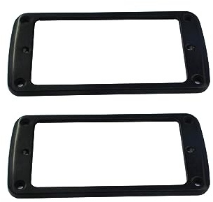 Guyker Flache Humbucker-Abdeckung, Tonabnehmer-Montagering-Set – Steghals-Tonabnehmerrahmen, Ersatzteil für E-Gitarre oder Präzisions-Bass (2 Stück, PR005 schwarz)